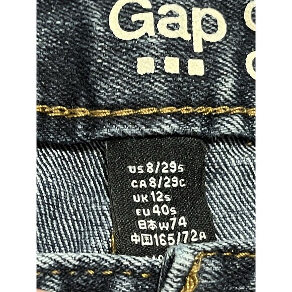 Gap Dark Blue Ladies Curvy Straight Fit Jeans Size 8 GUC - Picture 3 of 7